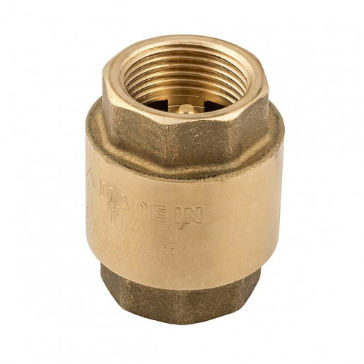 Клапан обратный латунный с металлическим затвором, 1 1/2", ELSEN