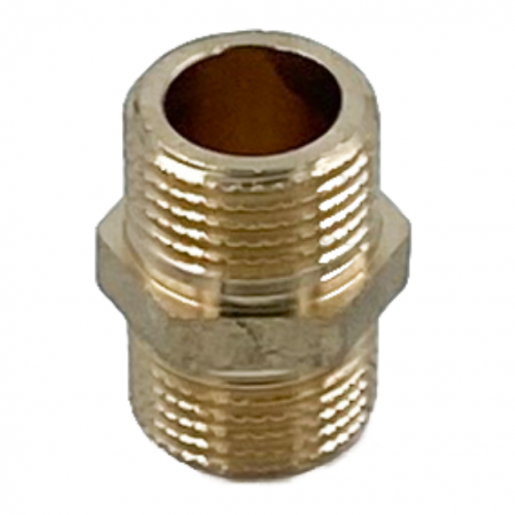 Ниппель, НН, 1/2", 1/2", латунь, равнопроходной, ELSEN