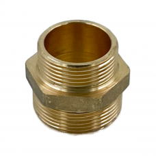 Ниппель, НН, 1 1/4", 1 1/2", латунь, переходной, ELSEN