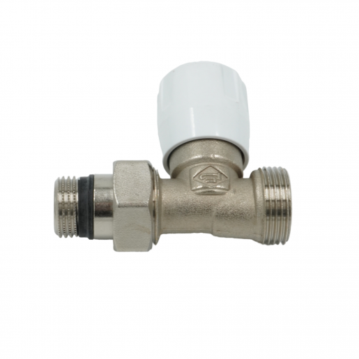 Вентиль, ELSEN, ручной, прямой, 3/4", 1/2", Н ЕК-Н, PN, бар-16, T°C -от -20 до +150, латунь, никелированный, для отопительных приборов-с боковой подводкой