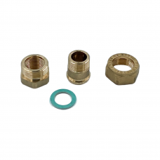 Сгон американка, прямой, НВ, 1/2", 1/2", латунь, с плоским уплотнением, ELSEN