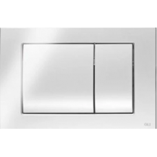 Кнопка смыва для унитаза OLI Metal dual 656006 сталь матовый хром антивандальная
