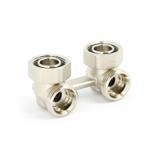 Uni-Fitt Узел угловой НВ для радиаторов со встроенными кранами 3/4"ЕК*3/4"ЕК